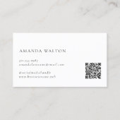 Roze en Paarse Monogram QR-code Modern Klantenkaartje (Achterkant)