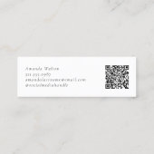 Roze en Paarse Monogram QR-code Modern Klantenkaartje (Achterkant)