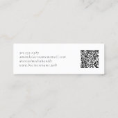 Roze en Paarse Monogram QR-code Modern Mini Visitekaartje (Achterkant)