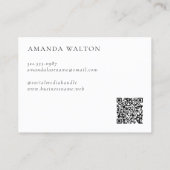 Roze en Paarse Monogram QR-code Modern Visitekaartje (Achterkant)