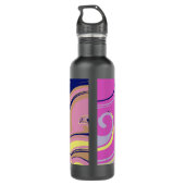 Roze en Paarse Monogram Waterfles (Achterkant)