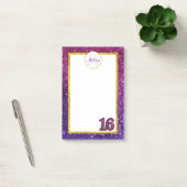 Roze en Paarse mousserende glitter Gemstenen Monog Post-it® Notes (Kantoor)