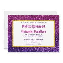 Roze en Paarse mousserende glitter Gemstone Wedden