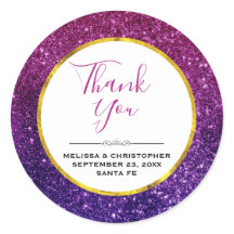 Roze en Paarse mousserende glitter Gemstone Wedden