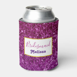 Roze en Paarse mousserende glitterstenen Blikjeskoeler