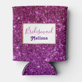 Roze en Paarse mousserende glitterstenen Blikjeskoeler