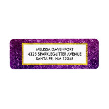 Roze en Paarse mousserende glitterstenen