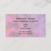 Roze en Paarse mousserende lampjes Visitekaartje (Achterkant)