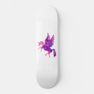 Roze en Paarse Mozaïek Eenhoorn Pegasus Persoonlijk Skateboard