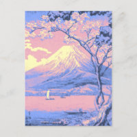 Roze en Paarse Mt Fuji van het Poster van de Yaman