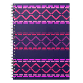 Roze en paarse naadloos tribal patroon notitieboek