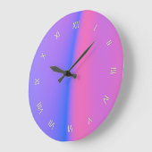 Roze en Paarse numerieke wandklok (Hoek)