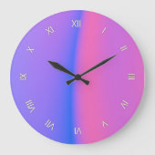 Roze en Paarse numerieke wandklok (Voorkant)