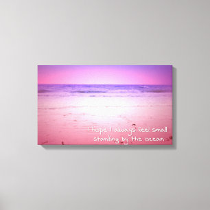 Roze en Paarse Ocean Sunset met citaat Canvas Afdruk