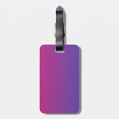 Roze en Paarse Ombre Bagagelabel (Achterkant verticaal)