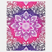 Roze en Paarse Ombre Mandala Fleece Deken (Voorkant)