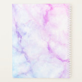Roze en Paarse Ombre Marble | Aangepaste planner (Achterkant)