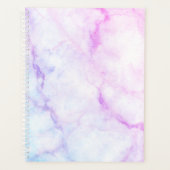 Roze en Paarse Ombre Marble | Aangepaste planner (Voorkant)