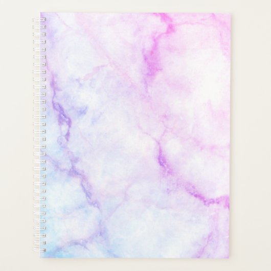 Roze en Paarse Ombre Marble | Aangepaste planner (Voorkant)