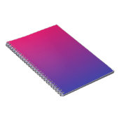 Roze en Paarse Ombre Patroon Notitieboek (Rechterzijde)