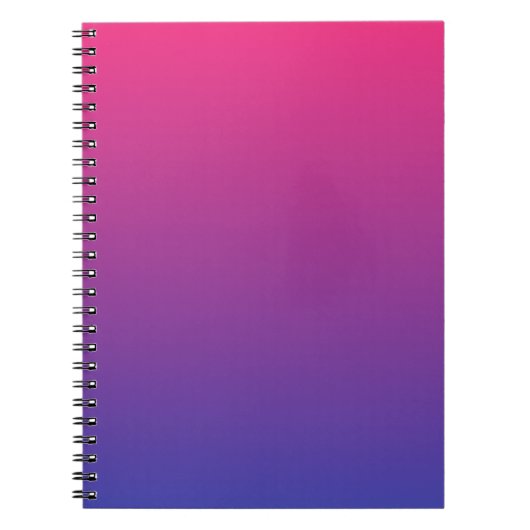 Roze en Paarse Ombre Patroon Notitieboek (Voorkant)
