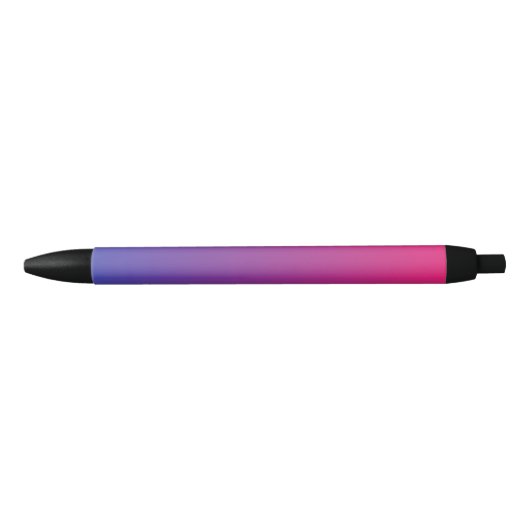 Roze en Paarse ombre Pattern Zwarte Inkt Pen (Voorkant)