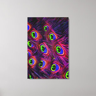 Roze en paarse ontwerp voor een vedertextuur canvas afdruk