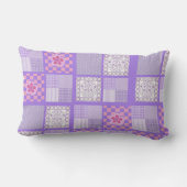 Roze en Paarse ontwerpen van patchwork Kussen (Achterkant)