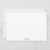 Roze en Paarse orchidee Floral Wedding Invites Kaart (Achterkant)