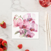 Roze en Paarse orchideeën bruiloft Servet (Insitu)