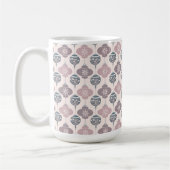 Roze en Paarse Ornament Kerstkoffie mok (Links)