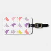 Roze en Paarse paasvogels met vogelpest Bagagelabel (Voorkant horizontaal)