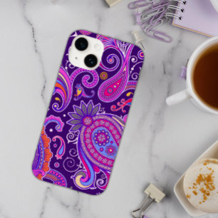 Roze en Paarse Paisley Case-Mate iPhone 14 Hoesje