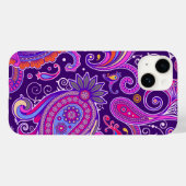 Roze en Paarse Paisley Case-Mate iPhone Case (Achterkant (horizontaal))