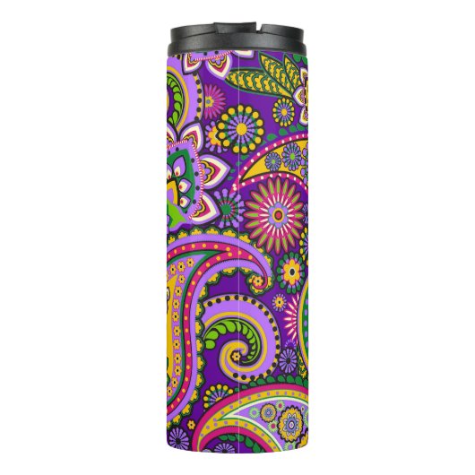  roze en paarse paisley thermosbeker (Achterkant)