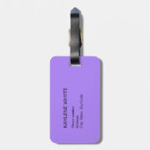 Roze en Paarse Palmbladeren Bagagelabel (Achterkant verticaal)