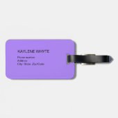 Roze en Paarse Palmbladeren Bagagelabel (Achterkant horizontaal)