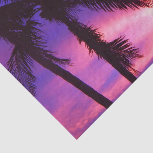 Roze en Paarse palmzonnebank Tissuepapier (Detail)