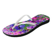 Roze en Paarse Pansy Teenslippers (Schuin)