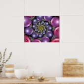Roze en Paarse parels Poster (Keuken)