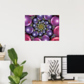 Roze en Paarse parels Poster (Thuiskantoor)