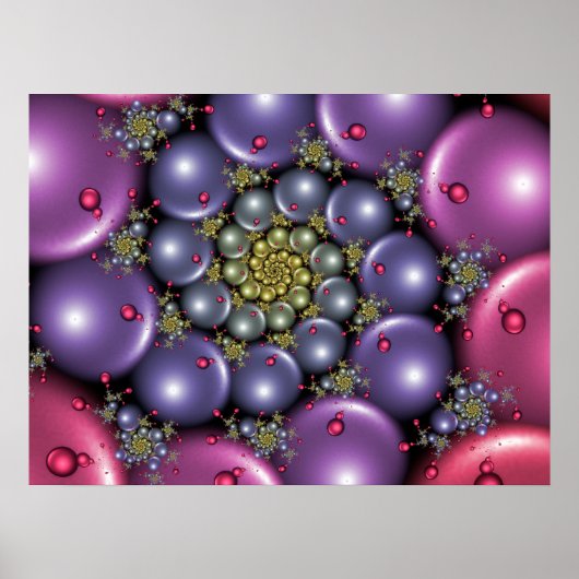 Roze en Paarse parels Poster (Voorkant)
