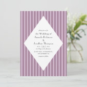 Roze en Paarse Paris Art Deco bruiloft Kaart (Staand voorkant)