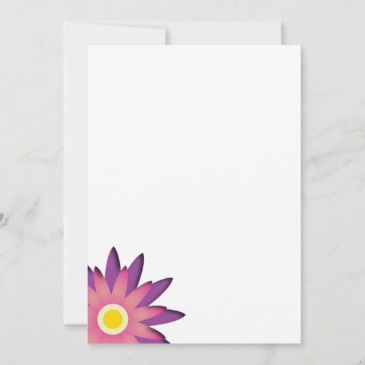 Roze en Paarse partij Kaart (Achterkant)