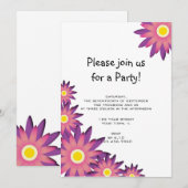 Roze en Paarse partij Kaart (Voorkant / Achterkant)