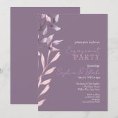 Roze en Paarse partij voor Paarse inzet Kaart (Voorkant / Achterkant)