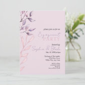 Roze en Paarse partij voor Paarse inzet Kaart (Staand voorkant)