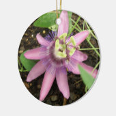 Roze en Paarse passionbloemsieraden Keramisch Ornament (Links)