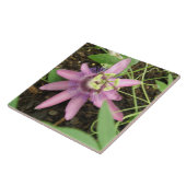 Roze en Paarse passionbloemtegel Tegeltje (Zijkant)