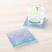 Roze en Paarse pasta Mandela Glazen Onderzetter (Schuin)